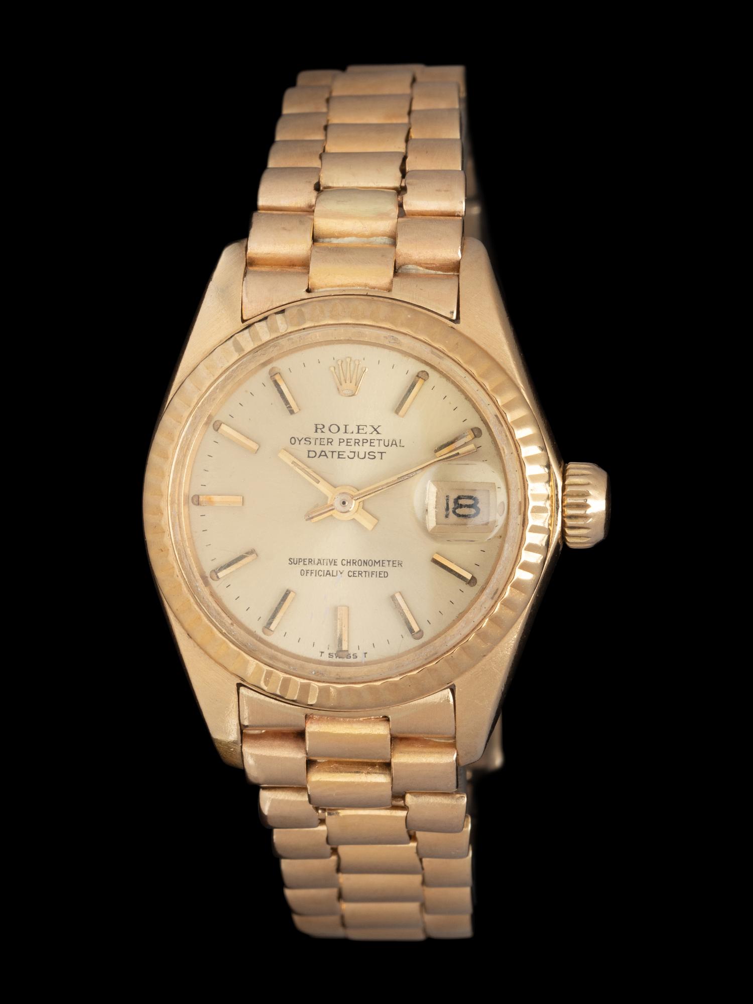ROLEX, REF. 6917 18K YELLOW GOLD 'LADY DATEJUST' WATCH