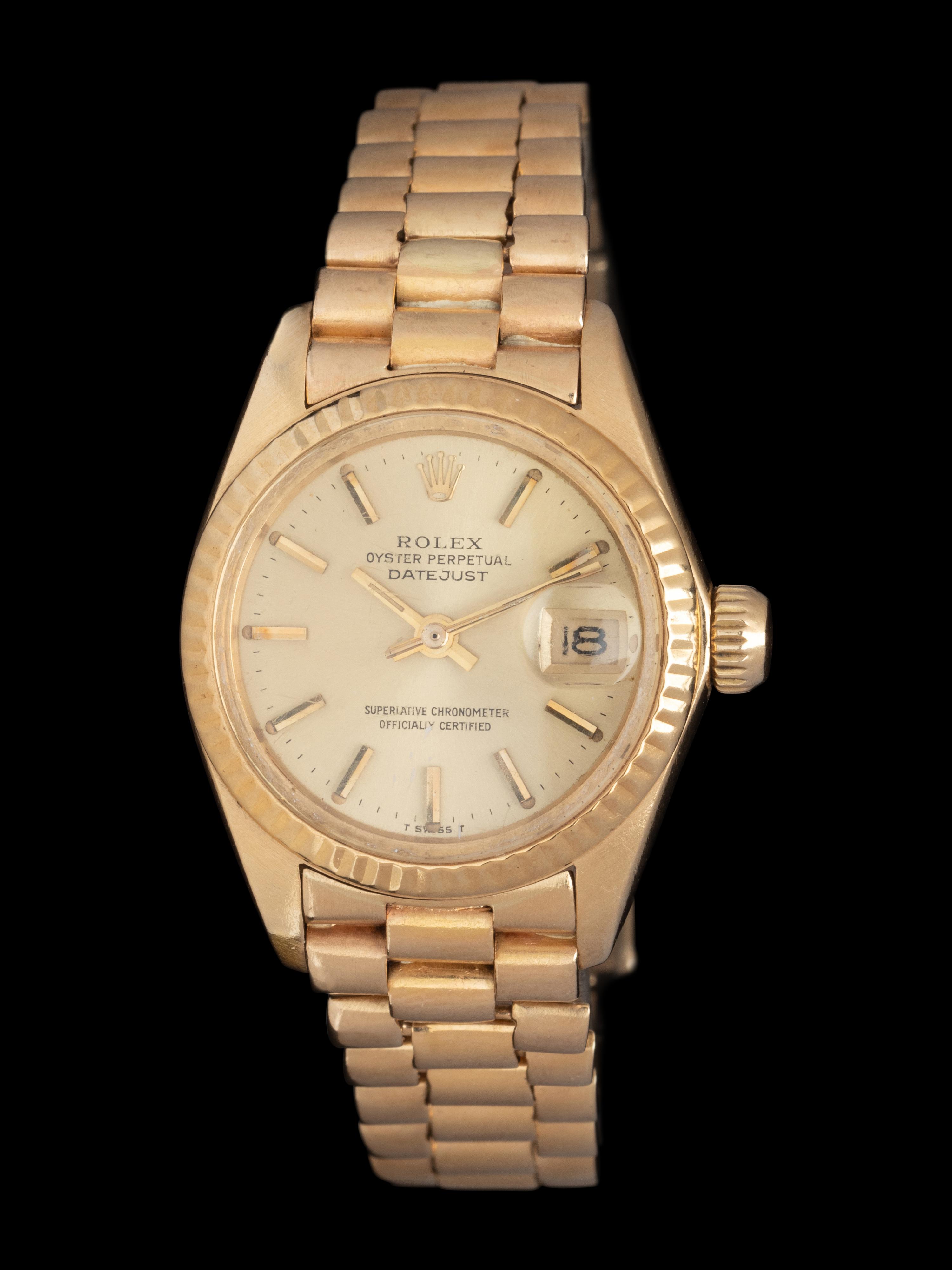 ROLEX, REF. 6917 18K YELLOW GOLD 'LADY DATEJUST' WATCH