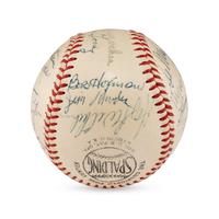 A 1953 New York Giants Team Signed Autograph Baseball