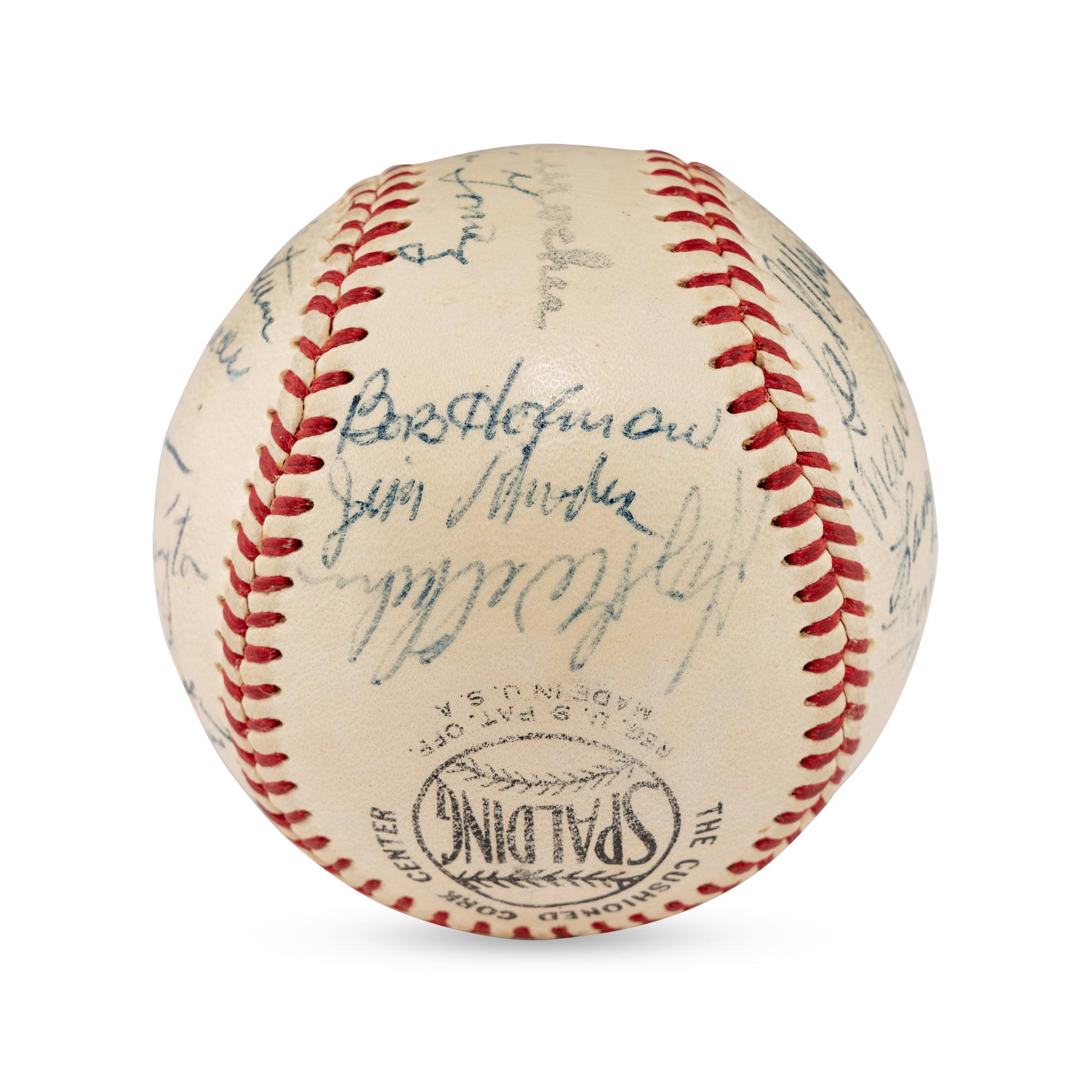 A 1953 New York Giants Team Signed Autograph Baseball