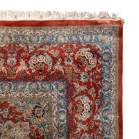 A Tabriz Silk Carpet
