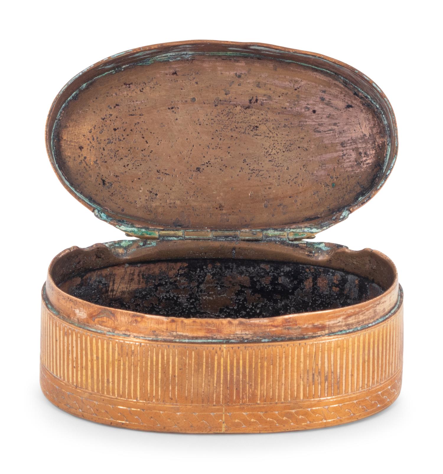 A Continental Brass Snuff Box