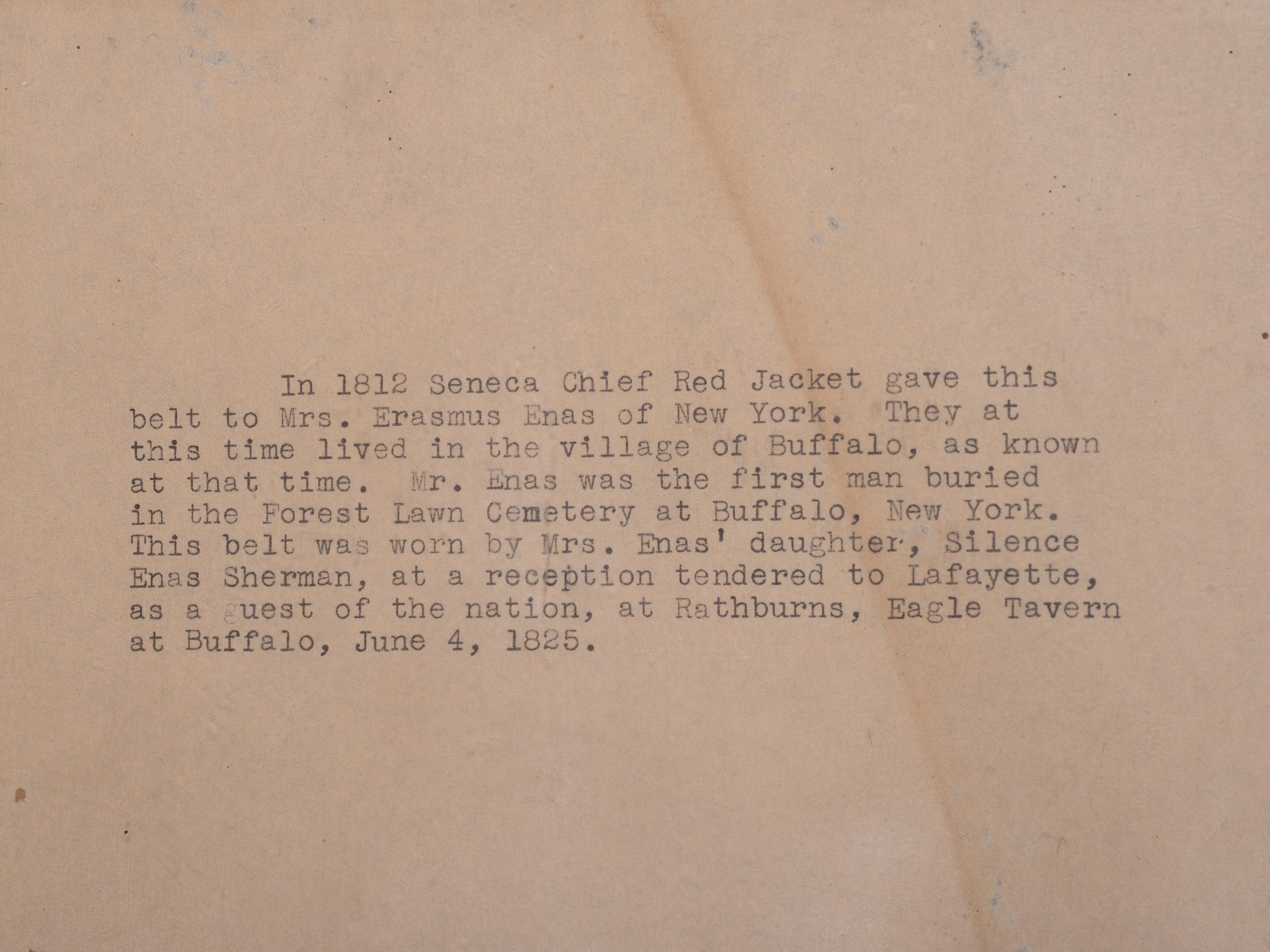 Seneca Beaded Wool Belt, with Provenance
