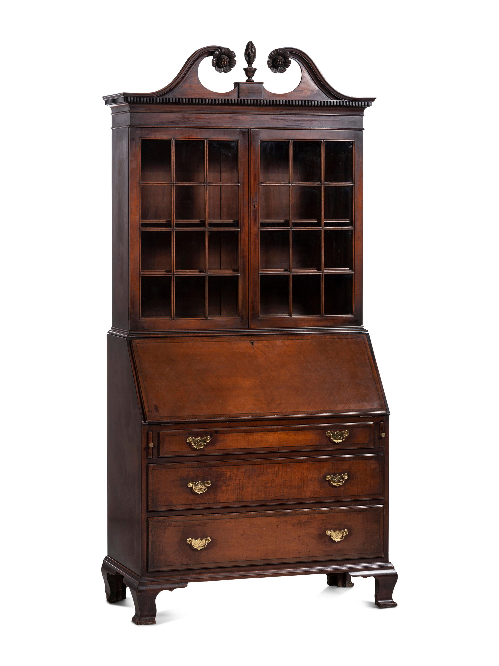 A Federal Style Mahogany Secretary Bookcase