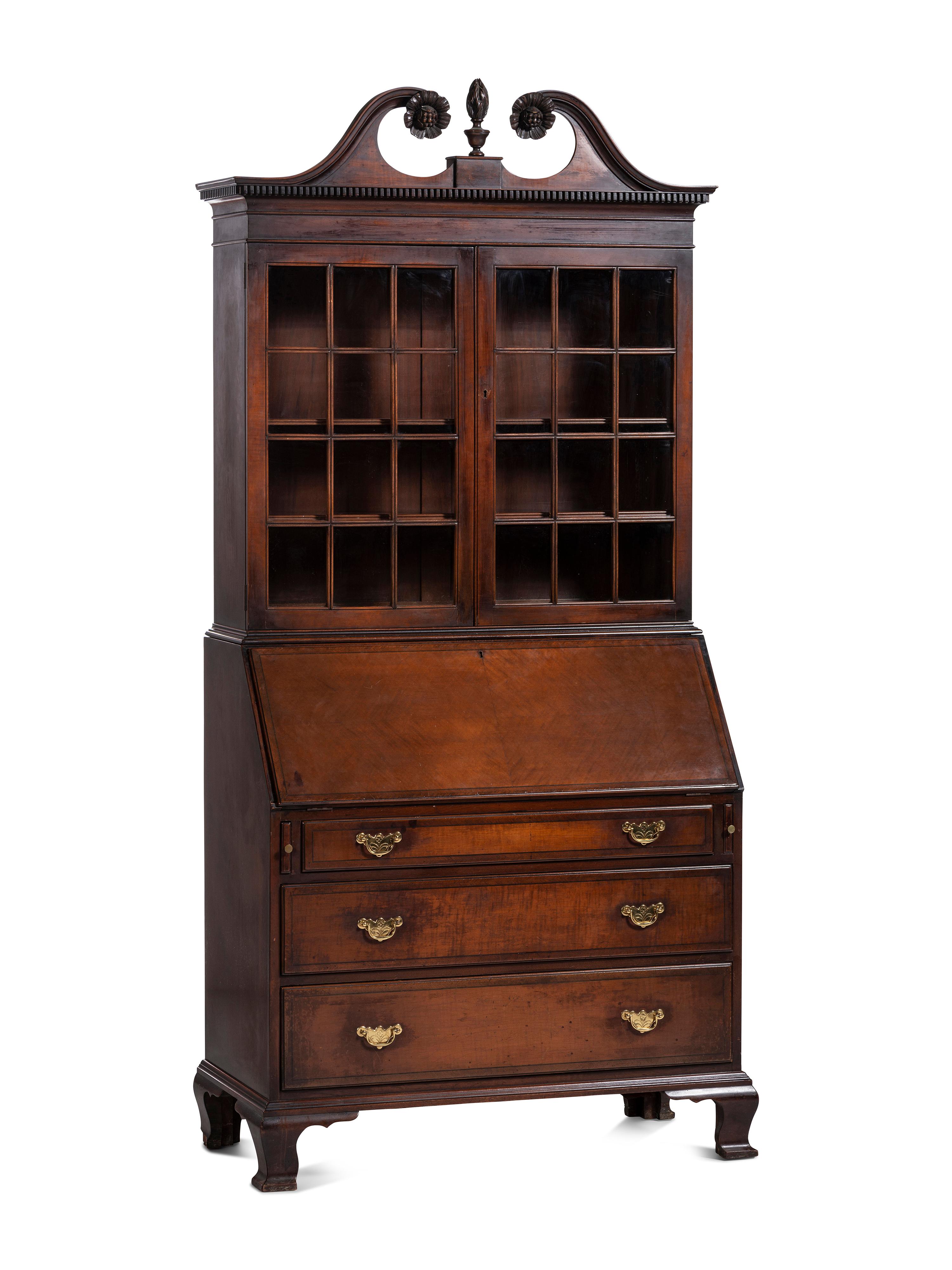 A Federal Style Mahogany Secretary Bookcase