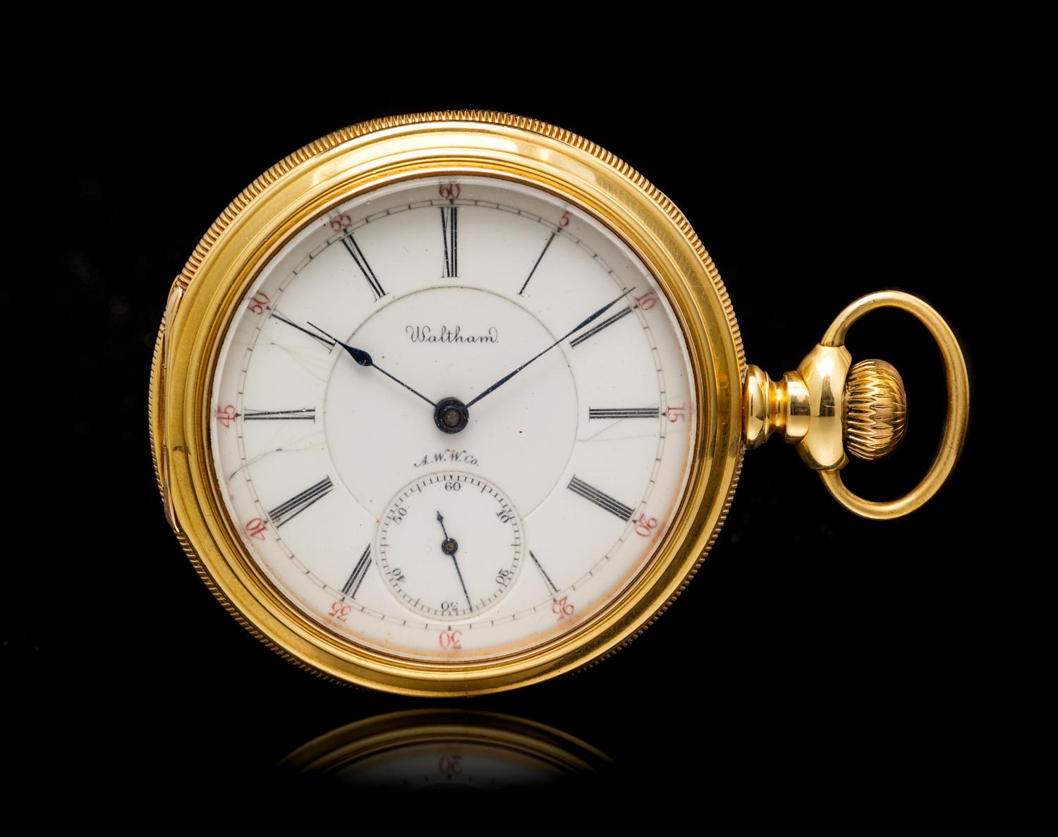 An 18 Karat Yellow Gold Model 1888 Open Face Pocket Watch, Waltham, Circa 1898,