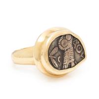 Yellow Gold Coin Ring