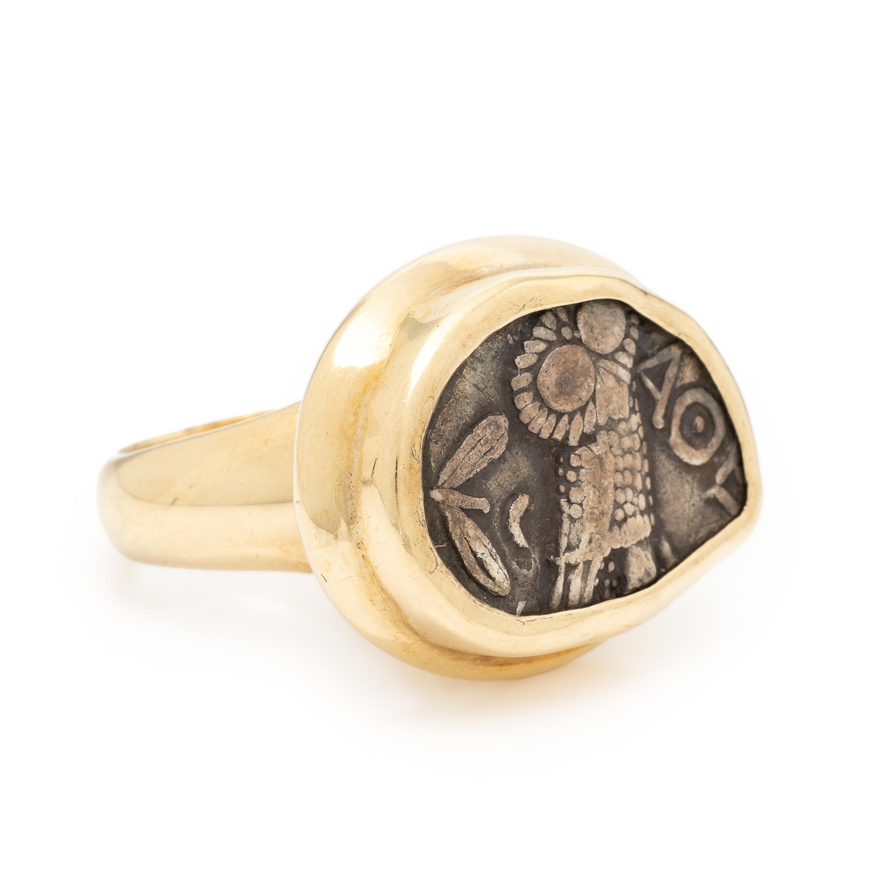 Yellow Gold Coin Ring