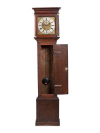 A George III Oak and Walnut Tall Case Clock