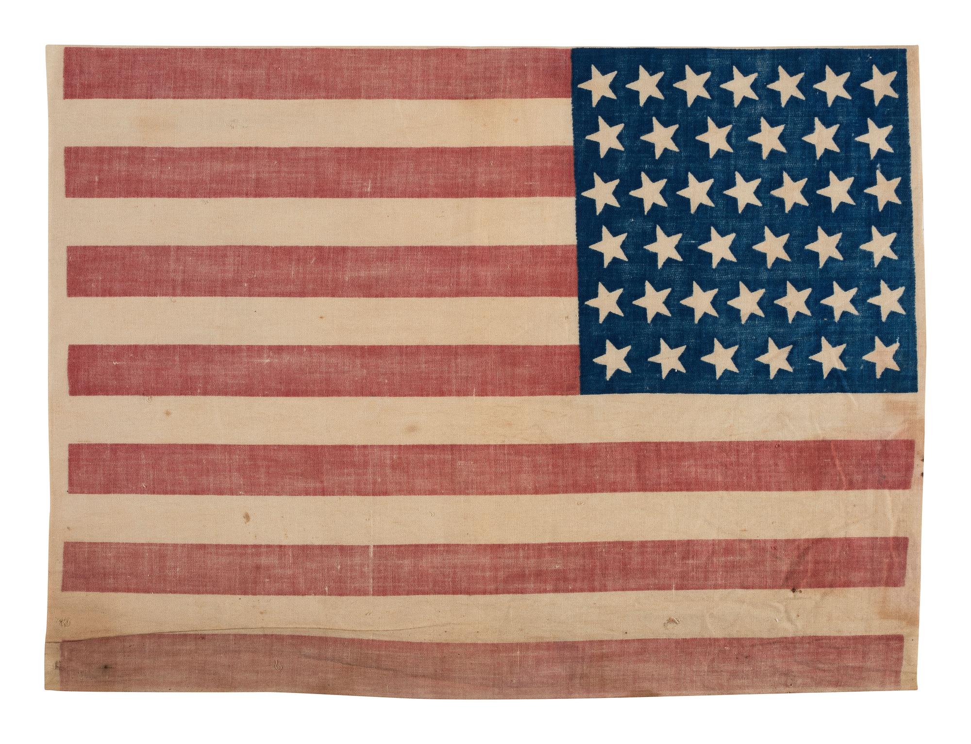 [FLAGS & PATRIOTIC TEXTILES]. 39-star American flag. 1889.