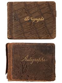 [AUTOGRAPHS]. Two autograph books owned by Chicago club owner Ruth Farley, signed by musicians, actors, and others of note including Cab Calloway, Mae West, Duke Ellington, and Mary Pickford.