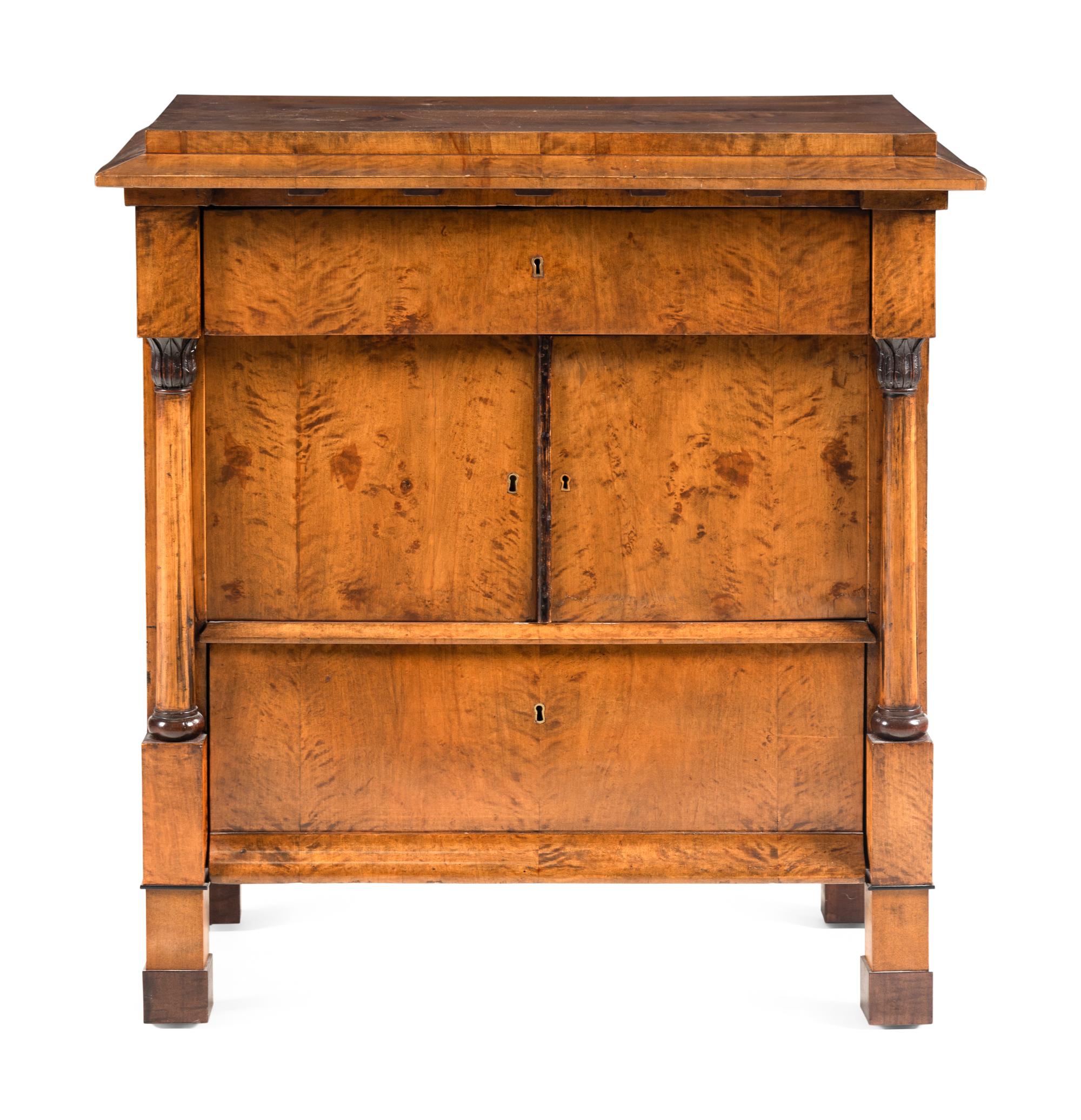 An Empire Walnut Side Cabinet