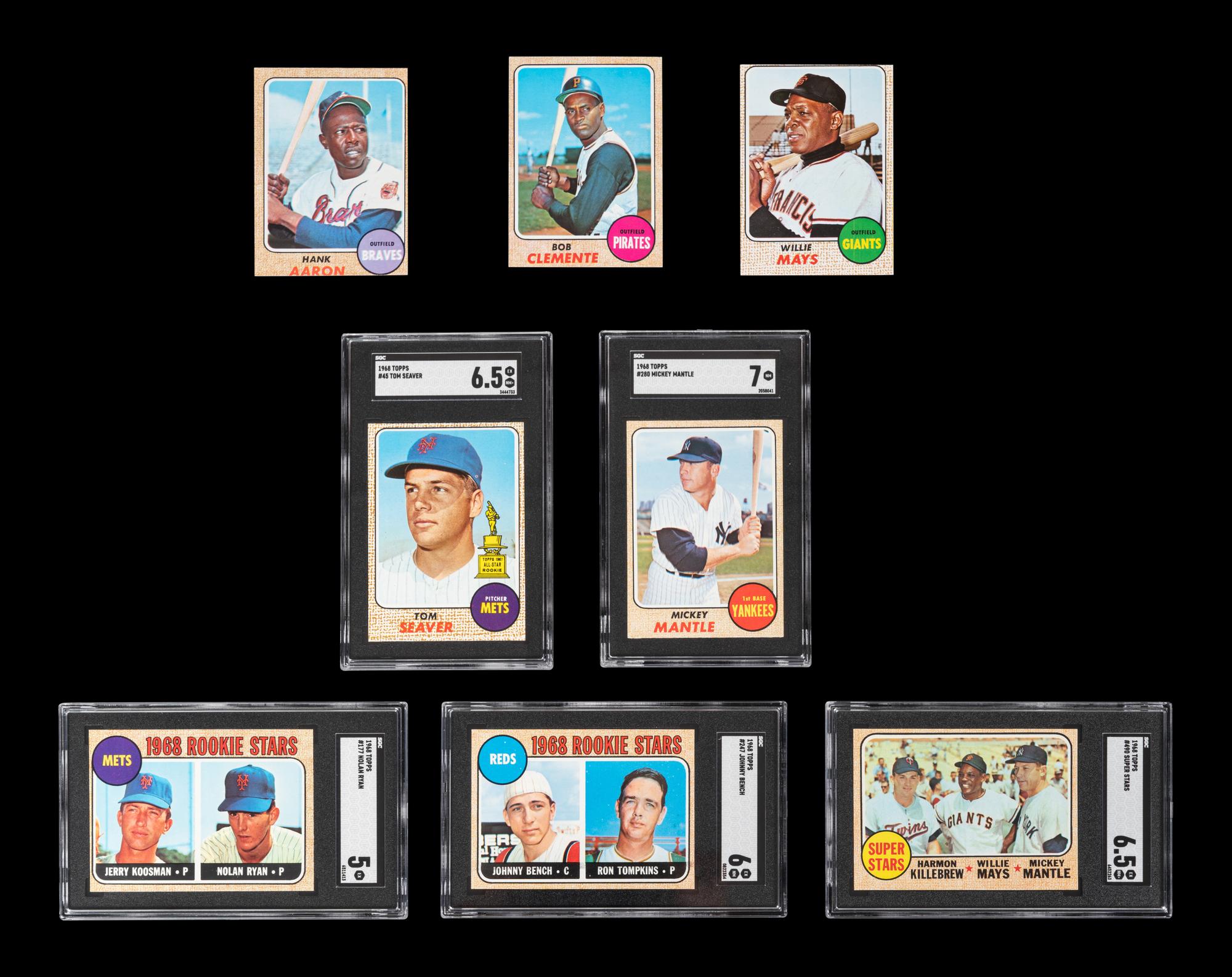 A Complete Set of 1968 Topps Baseball Cards (598/598) Including Graded Nolan Ryan and Johnny Bench Rookie Cards,