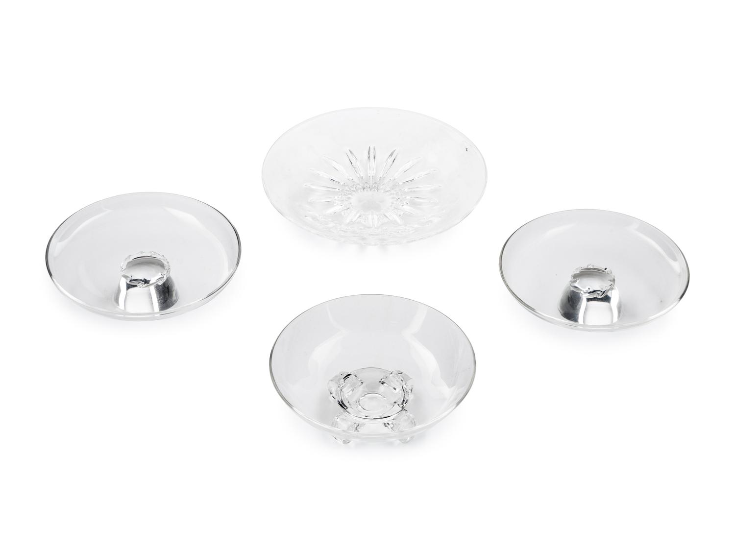Four Steuben Glass Tazze