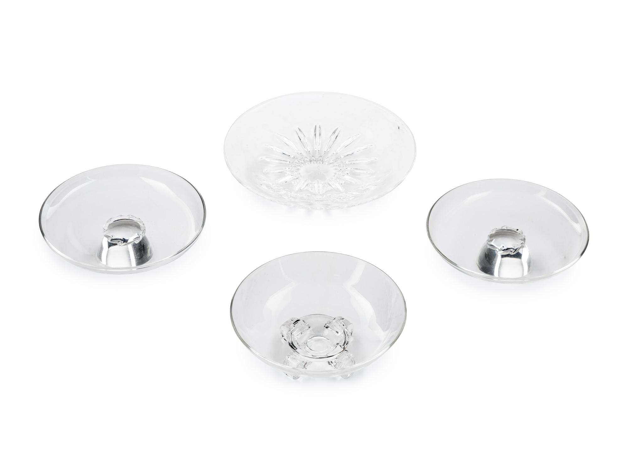 Four Steuben Glass Tazze