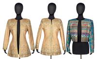 Three Mary McFadden Quilted Silk Jackets