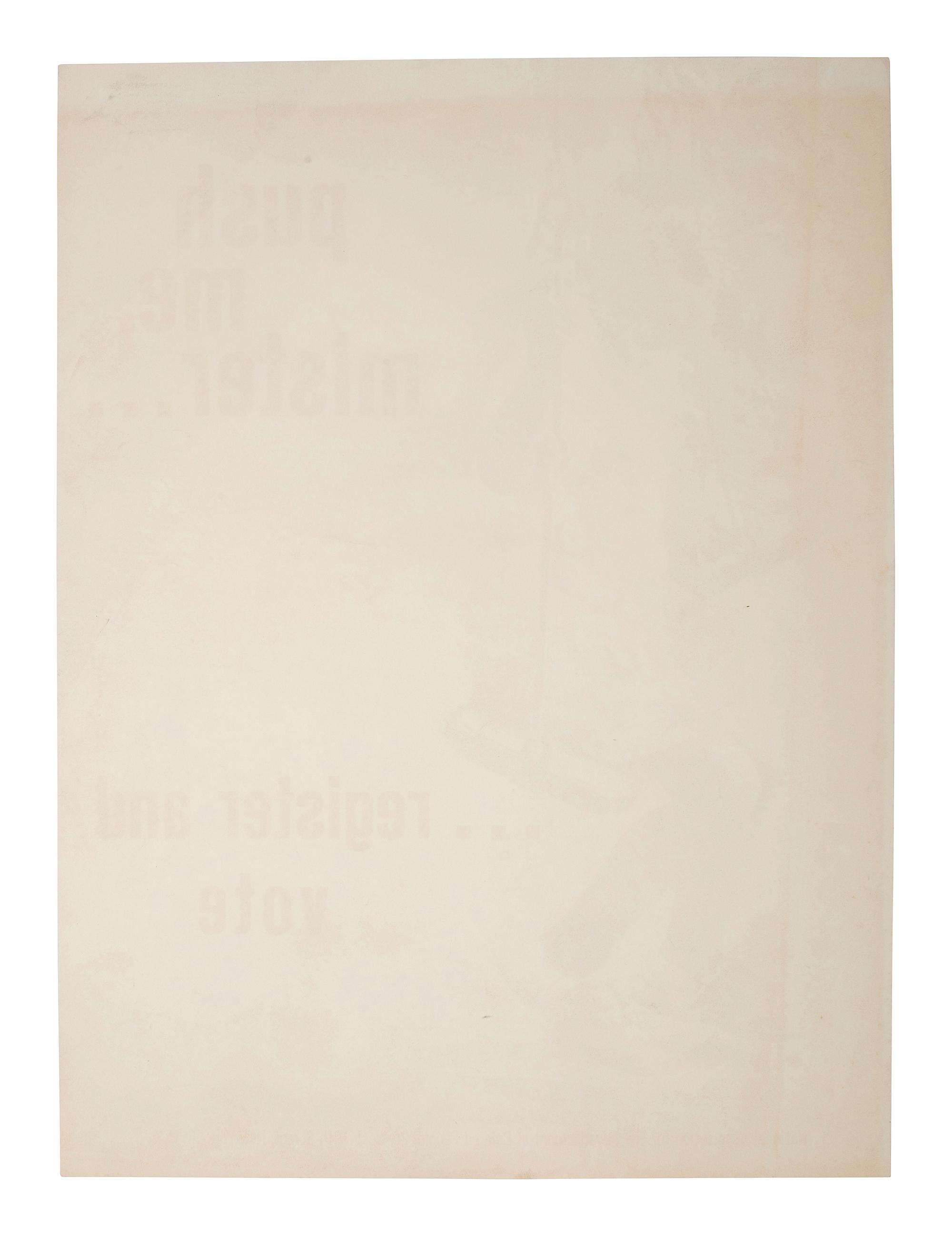 [AFRICAN AMERICANA - CIVIL RIGHTS]. A group of 2 posters issued by the NAACP encouraging voter registration. Ca 1960s.