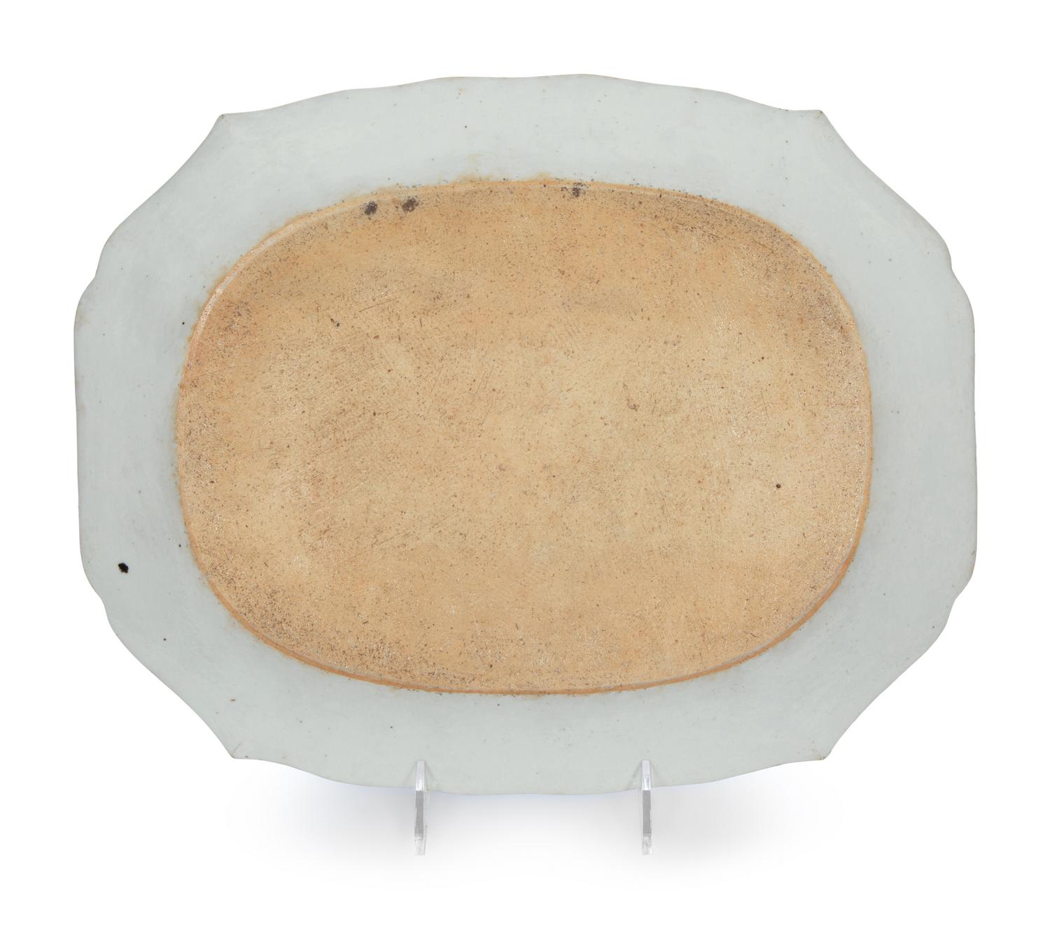 A Chinese Export Porcelain Platter and Oval Serving Bowl