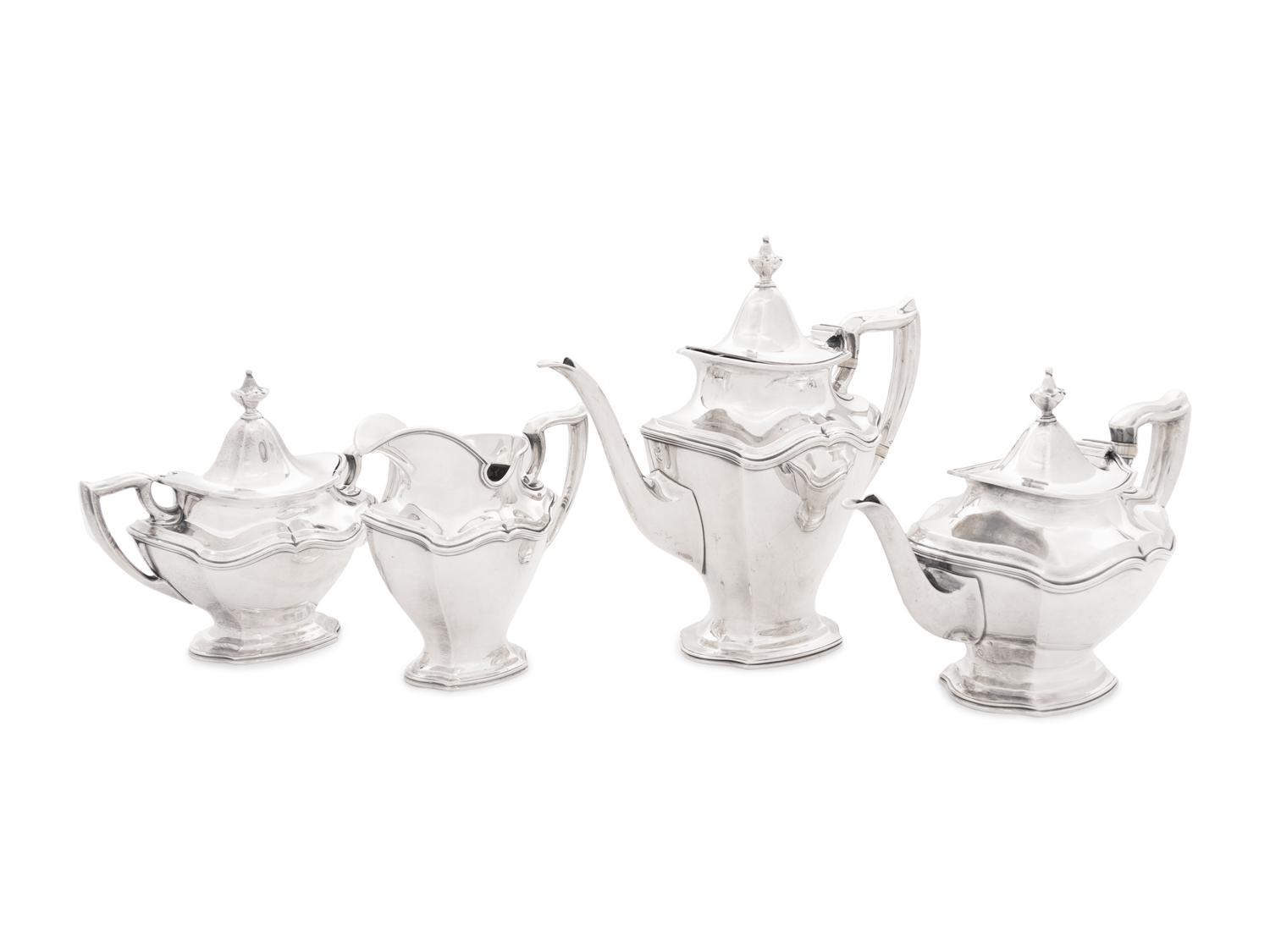 A Reed and Barton Silver Four-Piece Tea and Coffee Service