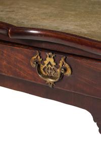 An Irish George III Mahogany Triple-Fold Game and Tea Table