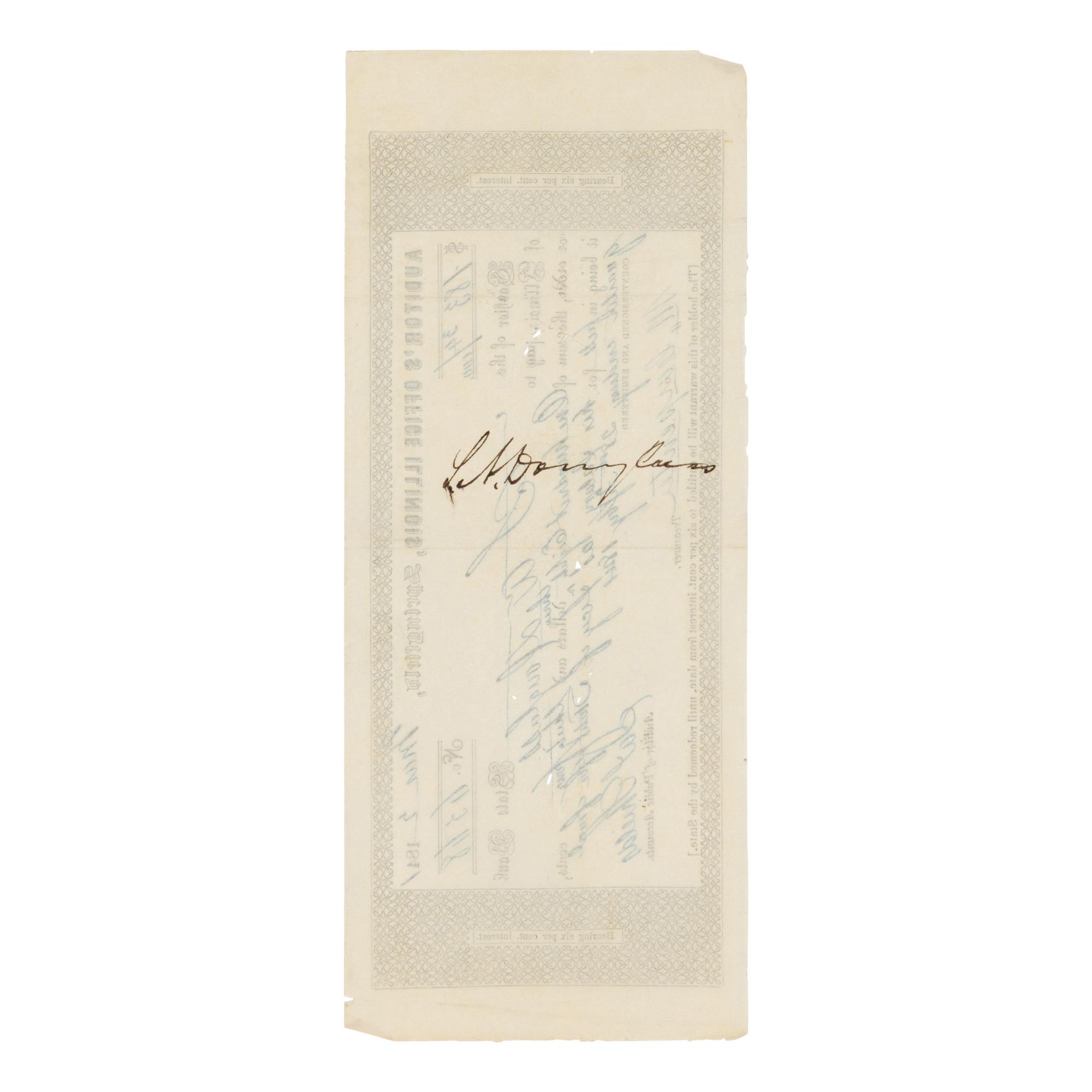 DOUGLAS, Stephen Arnold (1813-1861). A group of 14 documents and letters relating to Douglas's legal and political career, ca 1834-1857, comprising: