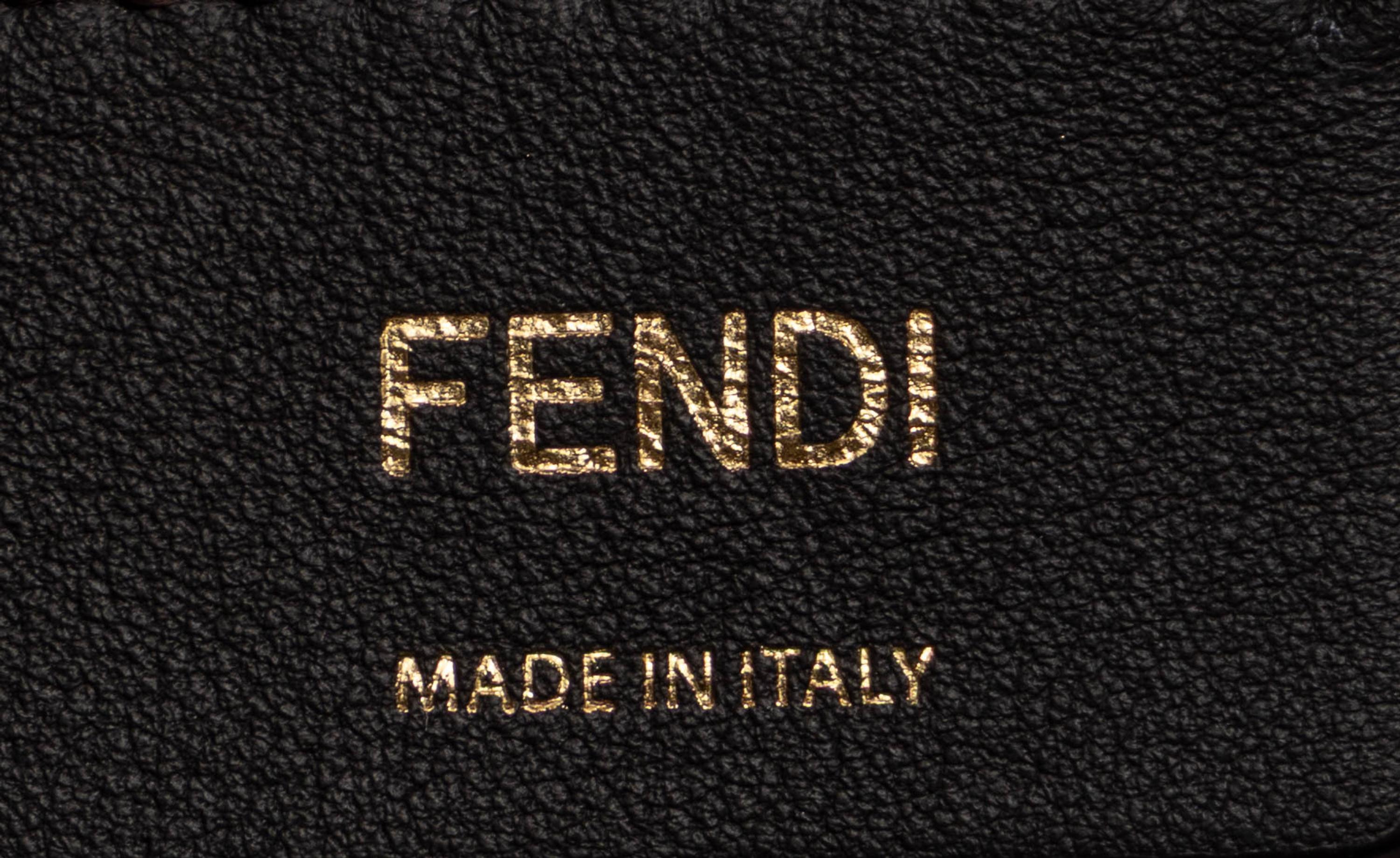 Fendi, Mon Tresor Bucket Bag in Embossed Leather