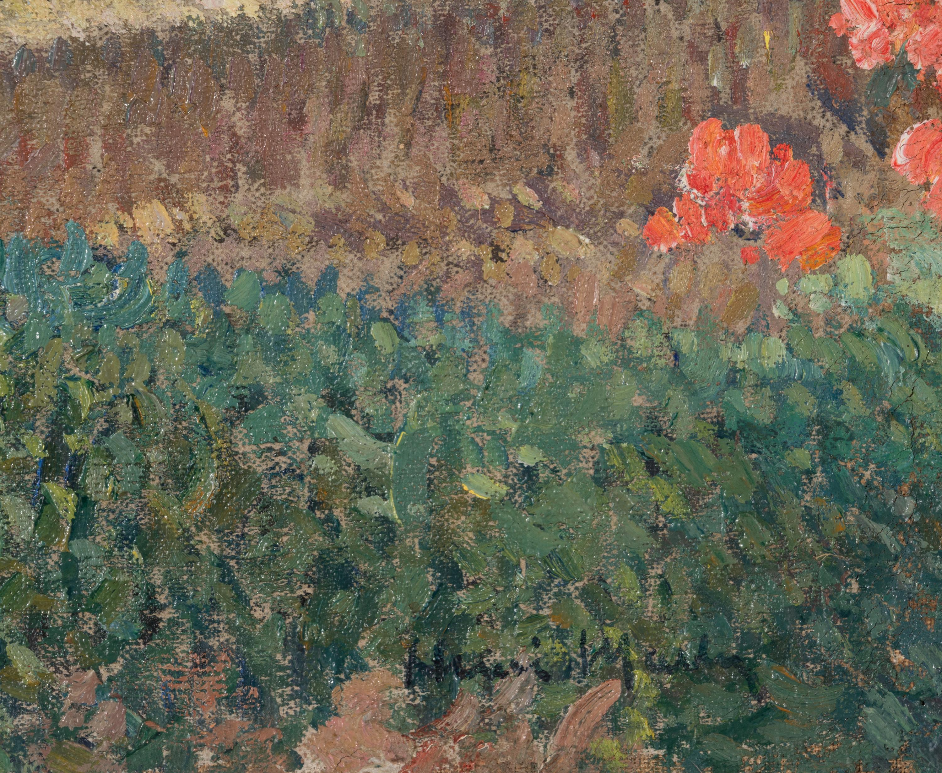 Bassin et Fleurs (Le Grand Basin de Marquayrol) ; with Landscape Study on the reverse (A Double-Sided Work)