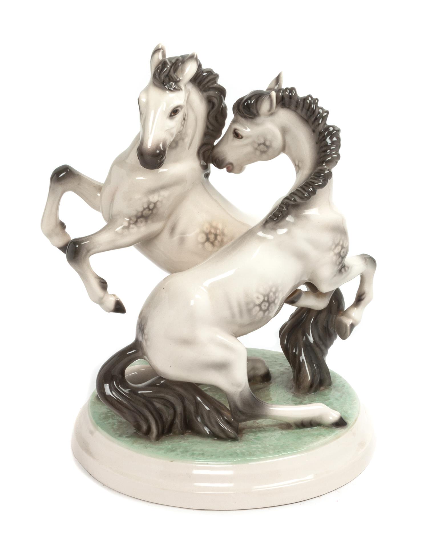 An Austrian Ceramic Figural Group Gloriette Height 14 3/4 inches. — 20TH CENTURY