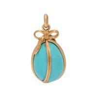 TIFFANY & CO., SCHLUMBERGER, YELLOW GOLD AND TURQUOISE EGG PENDANT