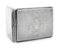 A Silver Cigarette Box and a Silver Cigarette Case