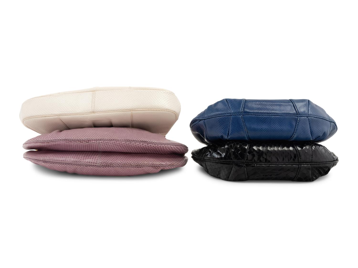 Four Judith Leiber Exotic Skin Bags, 1980-90s