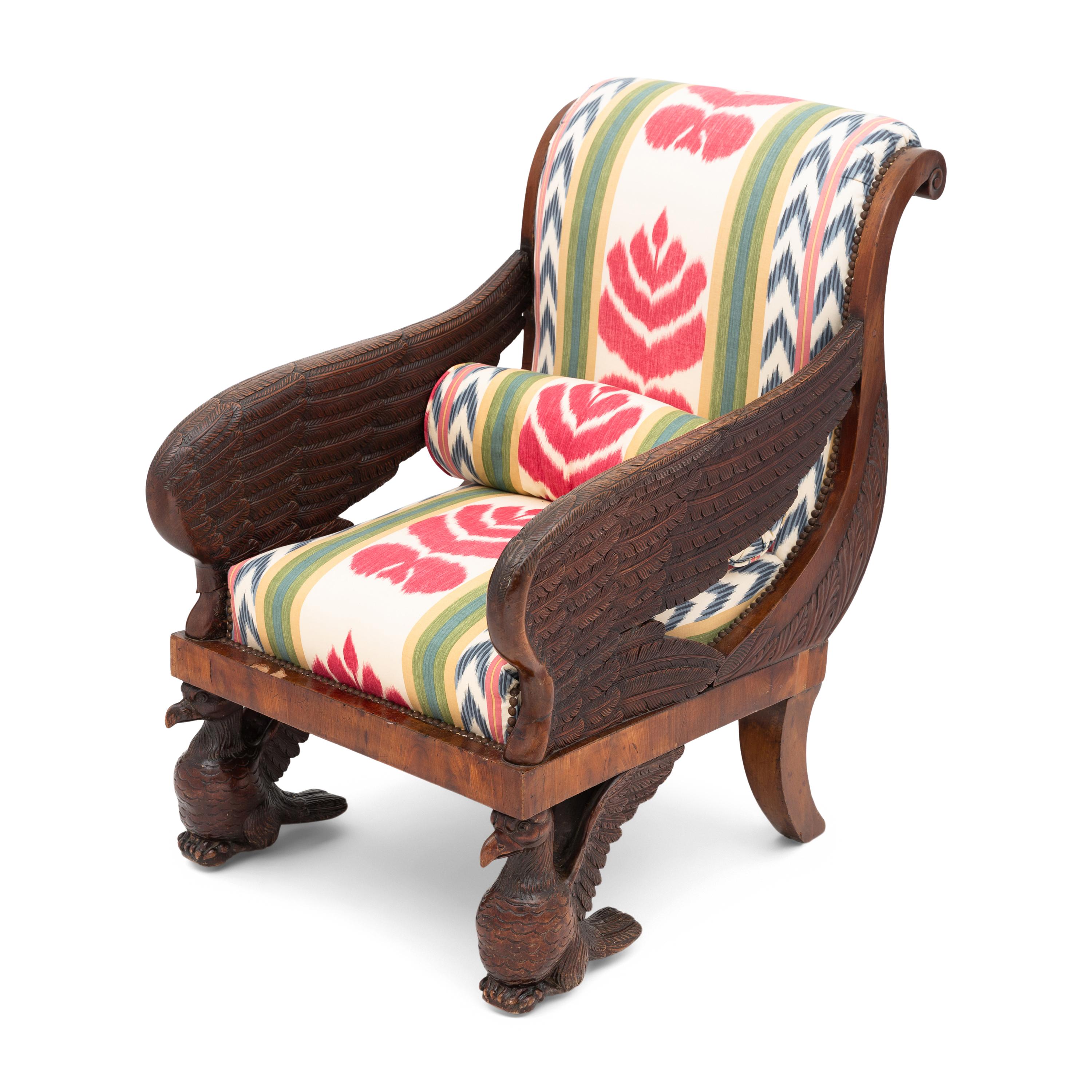 A North European Carved Walnut Armchair