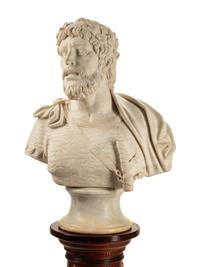 An Italian Marble Portrait Bust of a Roman Emperor