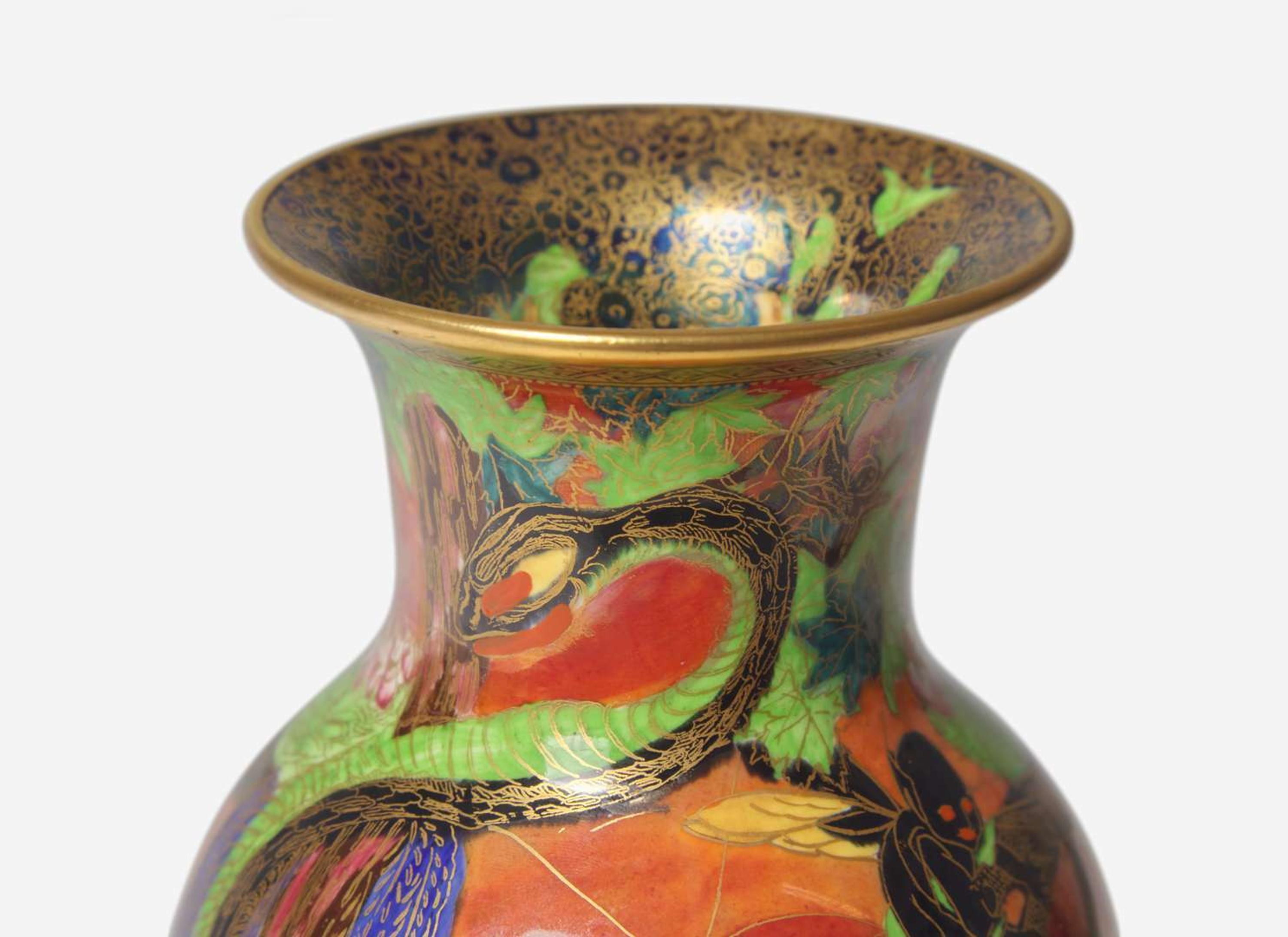 A Large Wedgwood Flame Fairyland Lustre Vase, UK, circa 1920