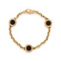 BVLGARI, YELLOW GOLD AND ONYX 'BVLGARI-BVLGARI' BRACELET