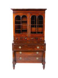 An American Empire Mahogany Secretary Desk — 19TH CENTURY