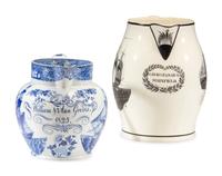 A Liverpool Black Transfer-Decorated Creamware Jug