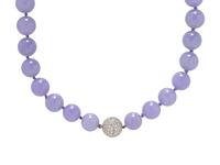 LAVENDER JADE, DIAMOND, AND PLATINUM NECKLACE