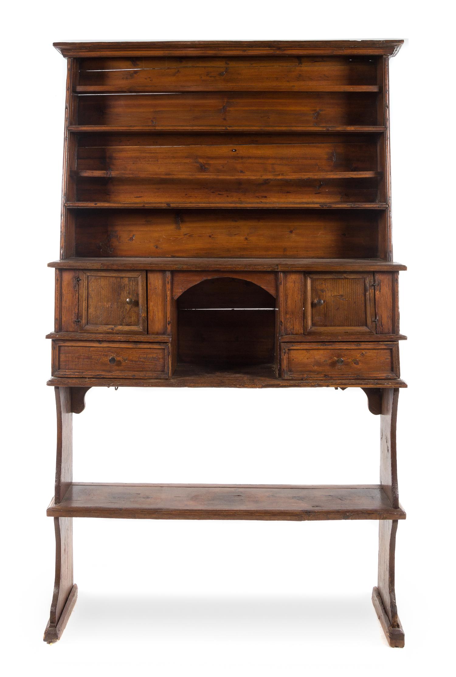 An Italian Walnut Cupboard — 17TH/18TH CENTURY