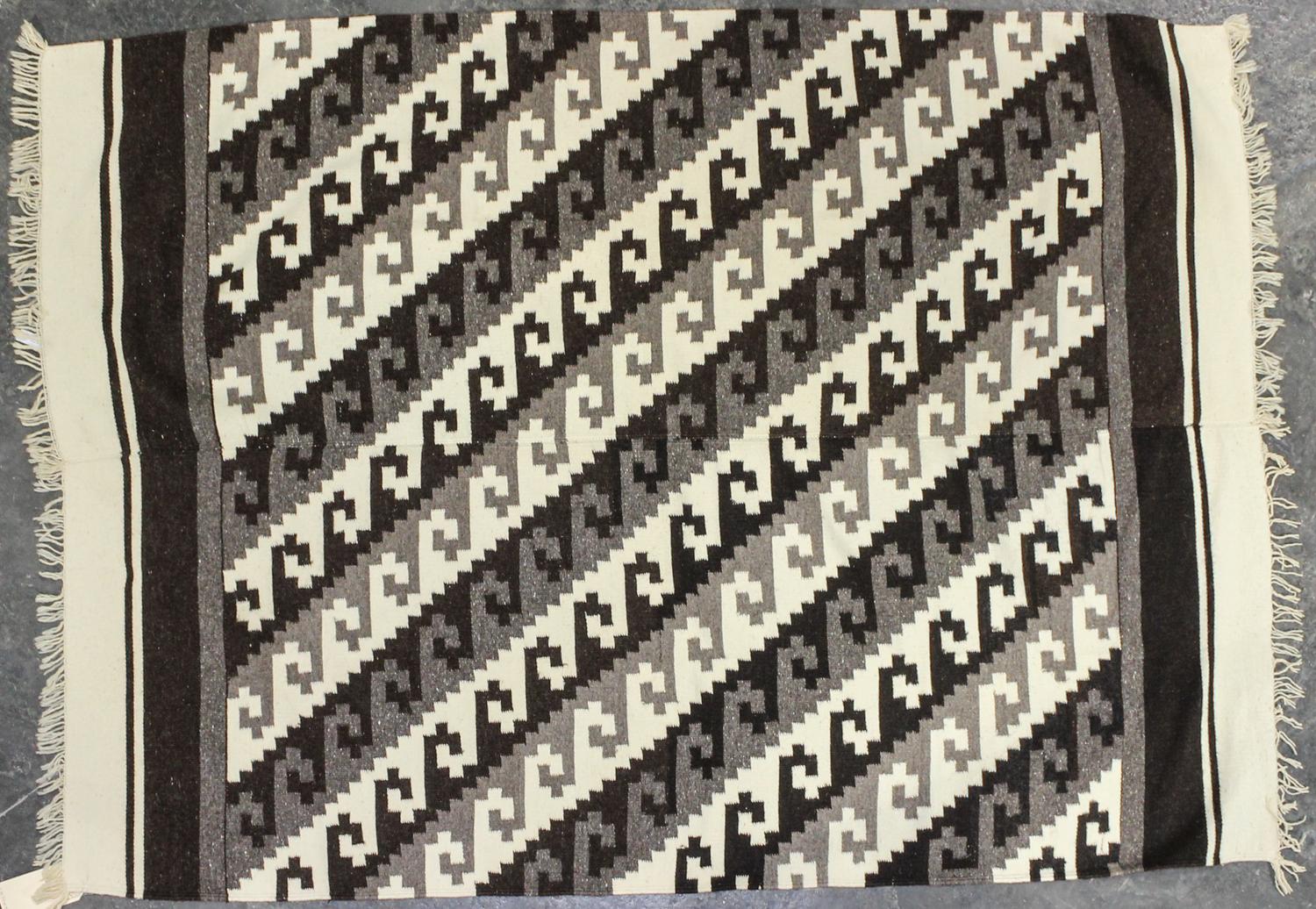 Two Native American Wool Textiles 5 feet 11 inches x 4 feet 4 inches (largest).