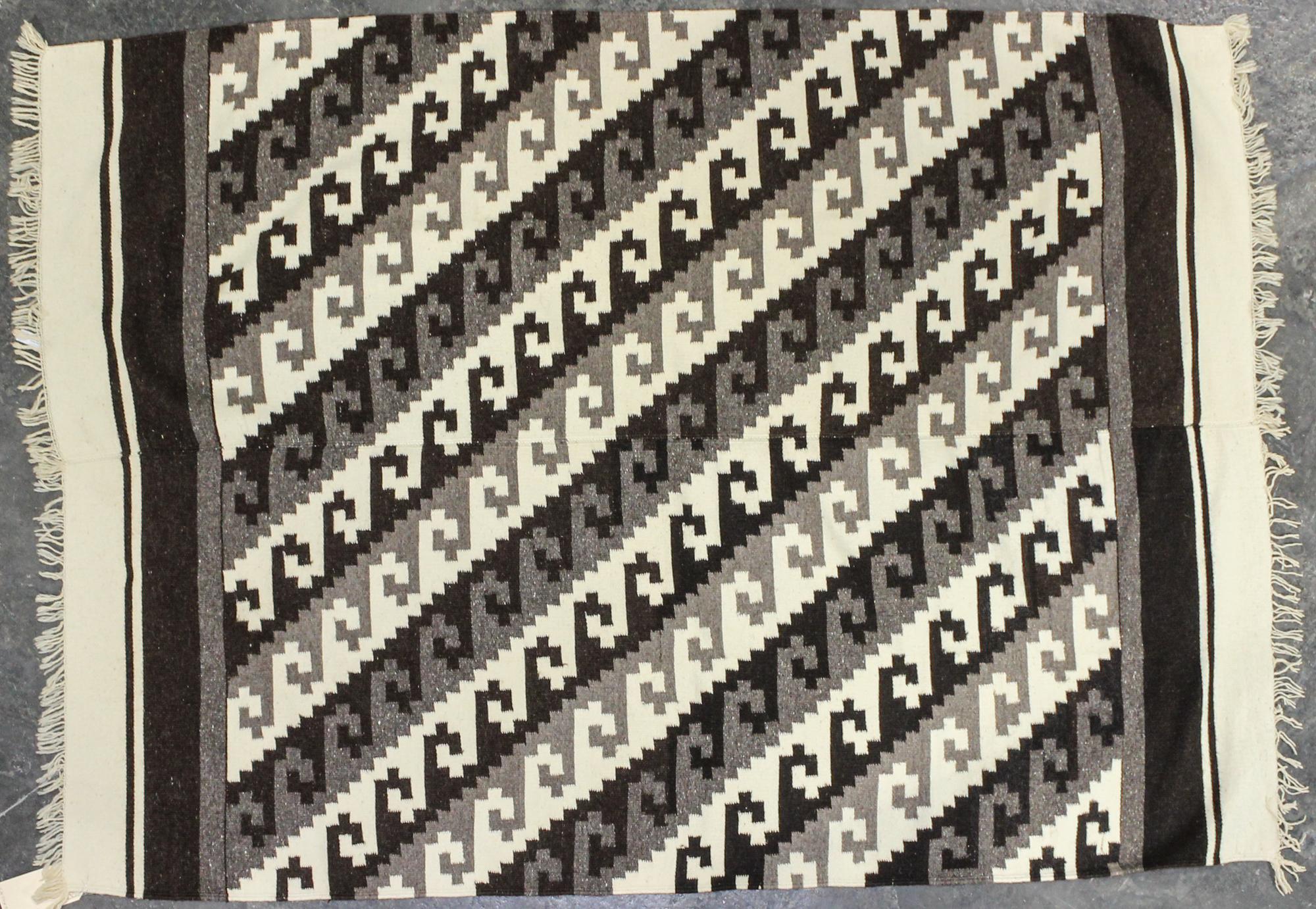 Two Native American Wool Textiles 5 feet 11 inches x 4 feet 4 inches (largest).