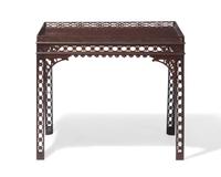 A George III fret-carved mahogany silver table, circa 1760
