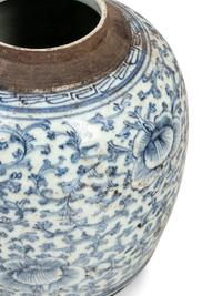10 Chinese Blue and White Porcelain 'Foliate' Jars