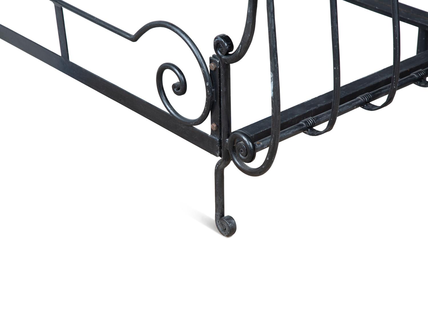 A Charles P. Rogers Brass and Iron Queen Bed — 21ST CENTURY