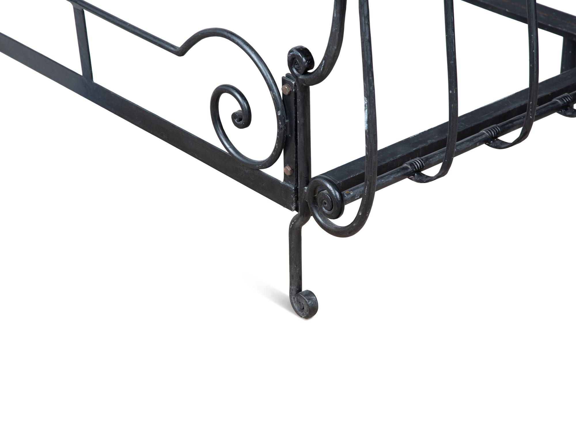 A Charles P. Rogers Brass and Iron Queen Bed — 21ST CENTURY