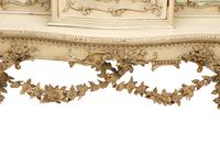 An Italian Rococo Style Gray Painted and Parcel Gilt Vitrine Table — 19th/20th Century