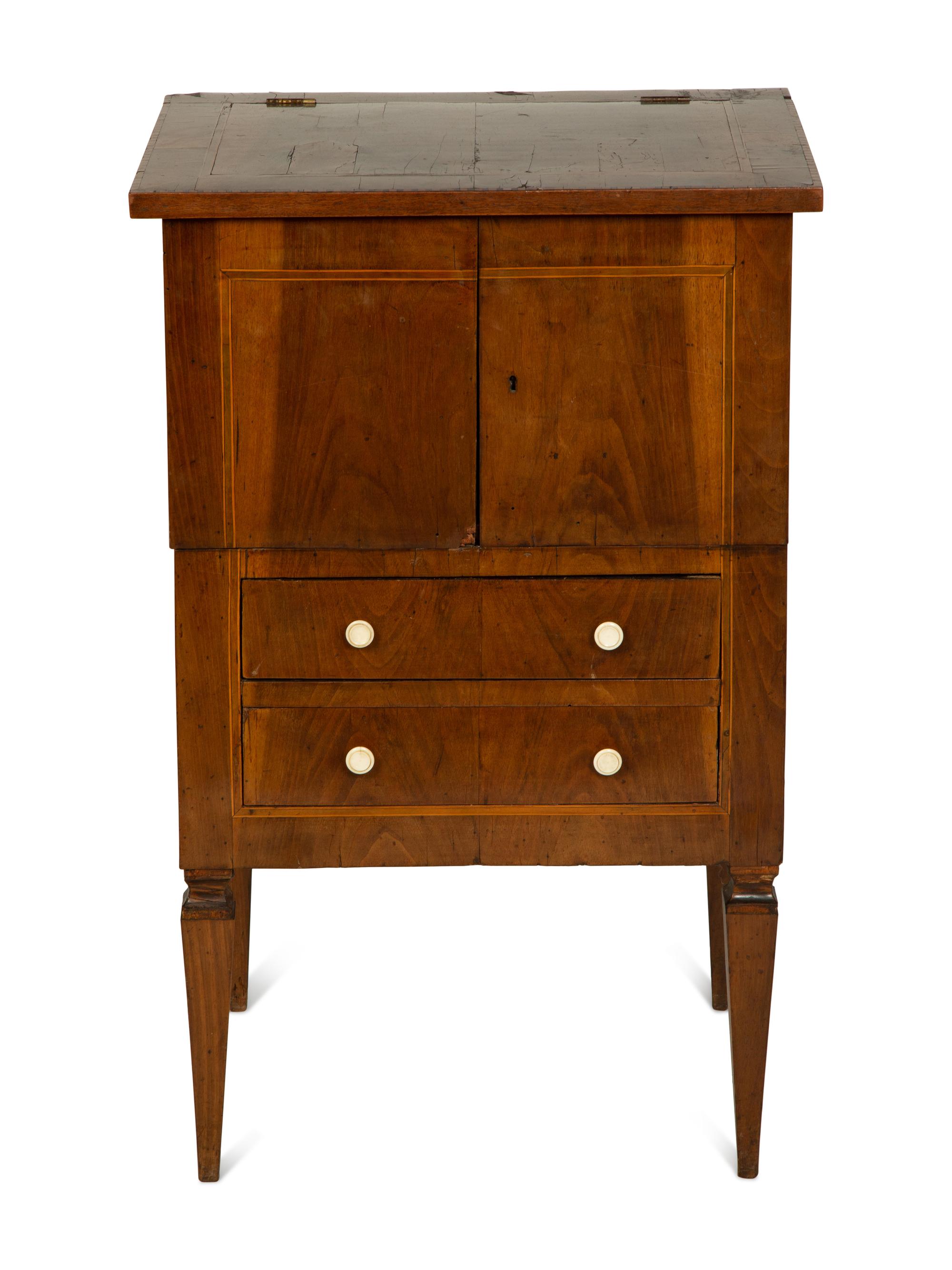 An Italian Walnut Commodino
