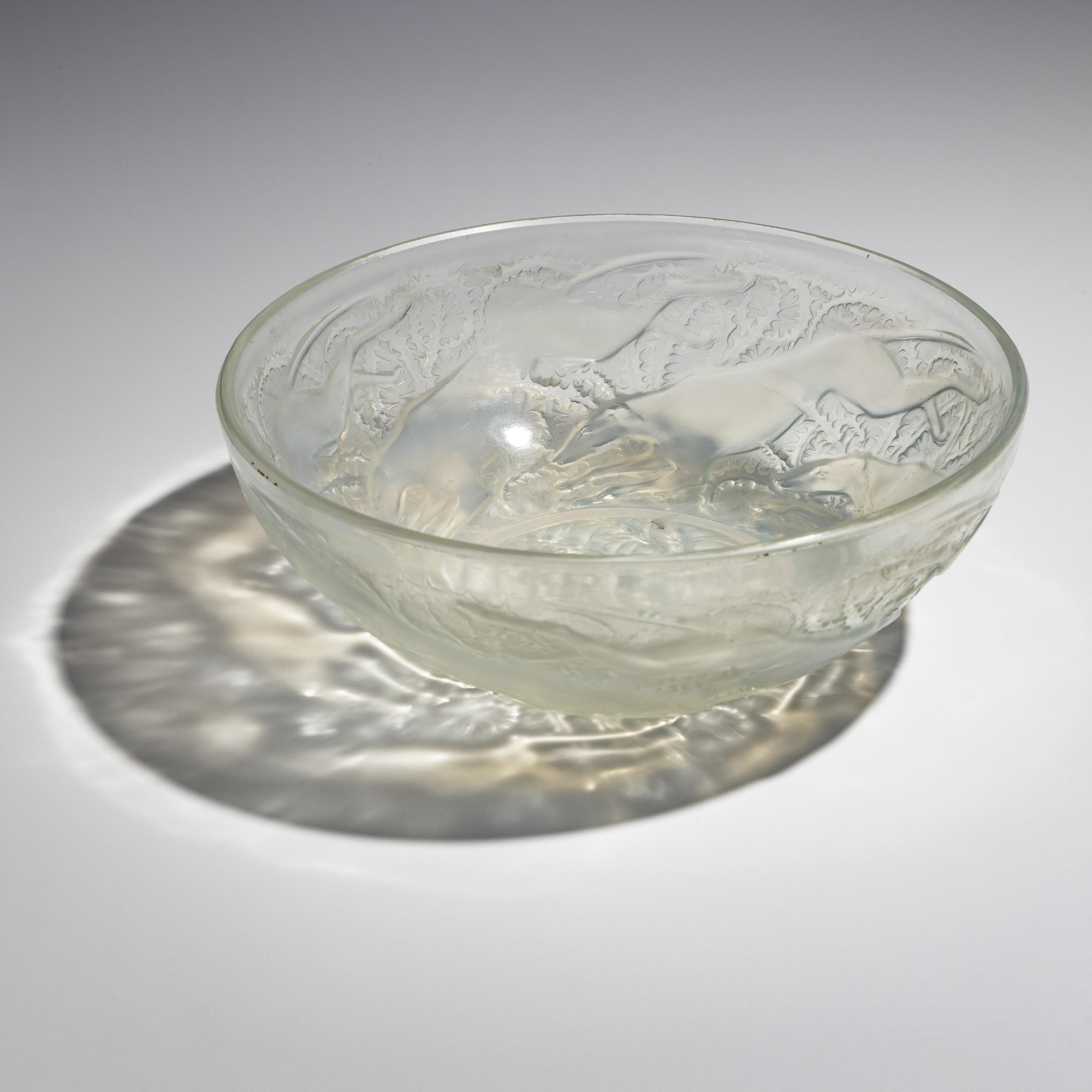 René Lalique (French, 1860–1945) — Chiens Bowl, model no. 3214 , designed 1921