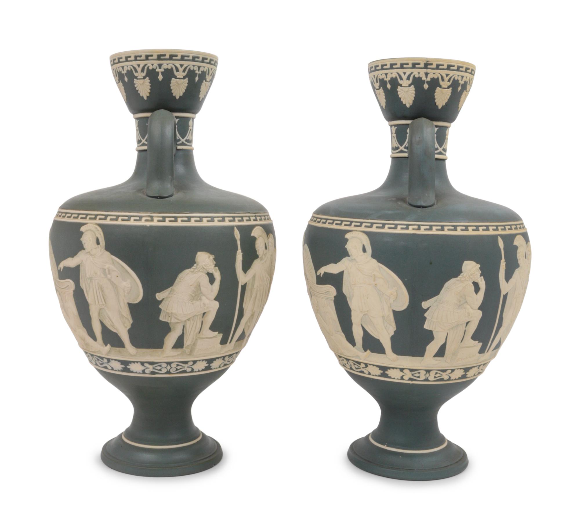 A Pair of Villeroy & Boch Jasperware Vases