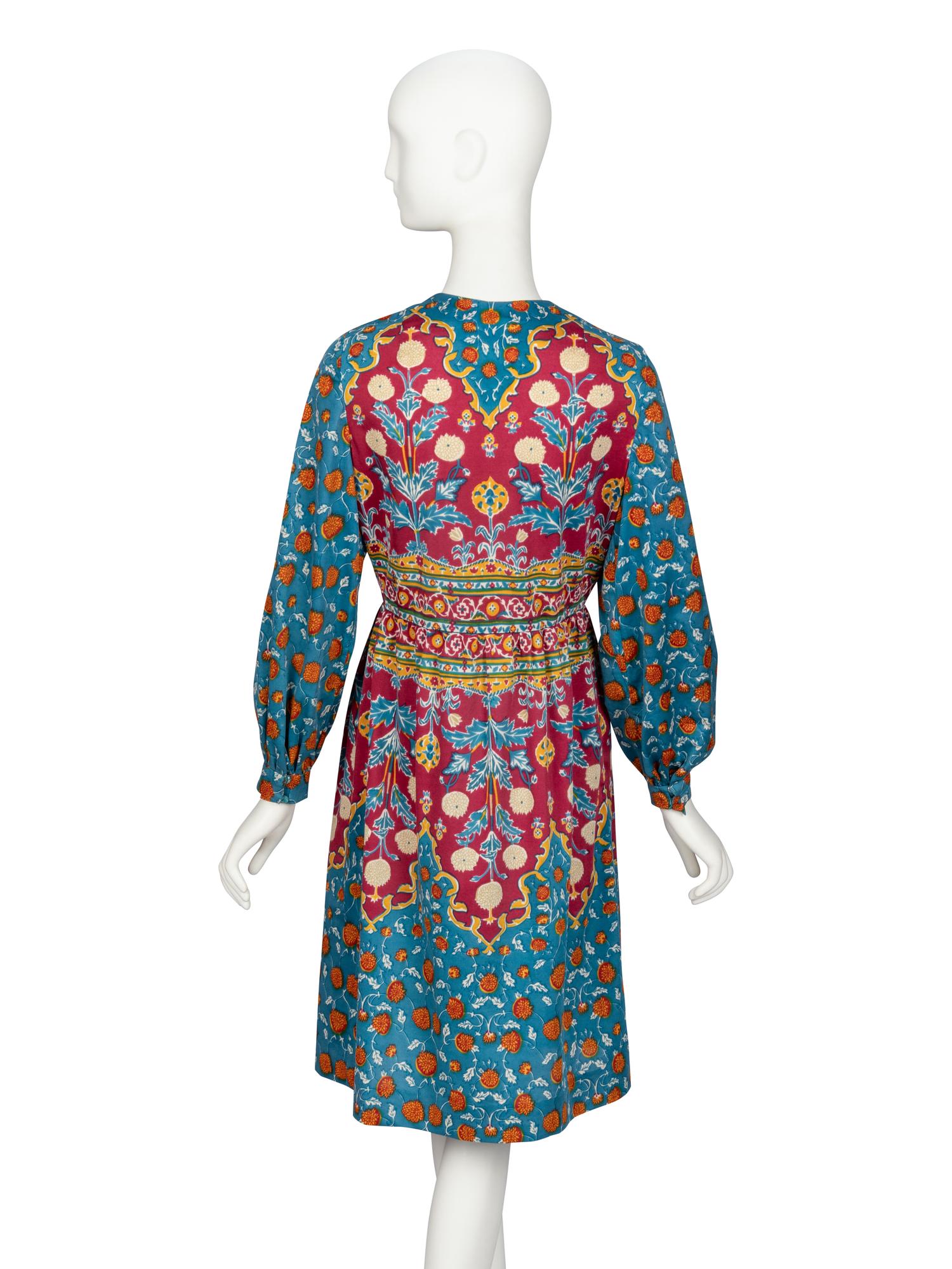 Oscar de la Renta, Printed Dress, 1970's